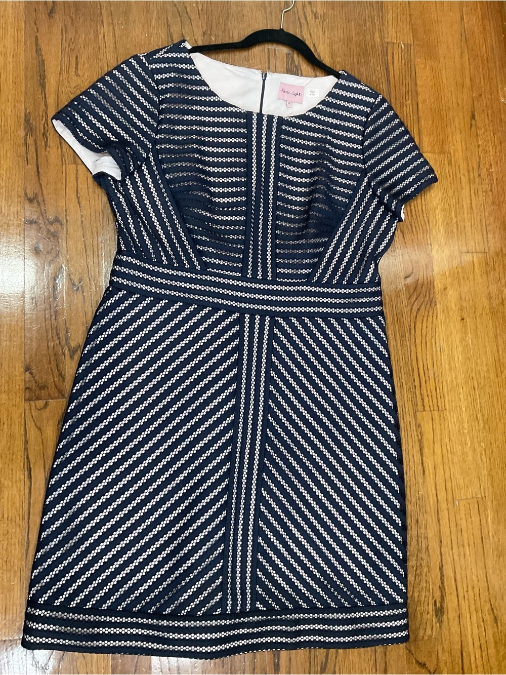 PHASE EIGHT NAVY & NUDE FAB DRESS